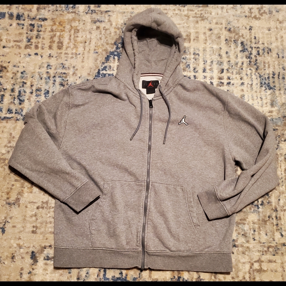 Jordan Gray Zip-Up Hoodie
